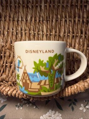 DisneyLand Starbucks Green and Blue Scenic Adventure Land Ceramic Mug 14oz